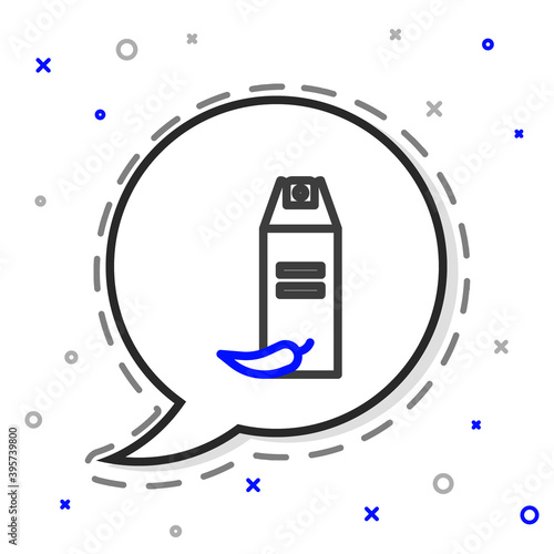 Line Pepper spray icon isolated on white background. OC gas. Capsicum self defense aerosol. Colorful outline concept. Vector Illustration.