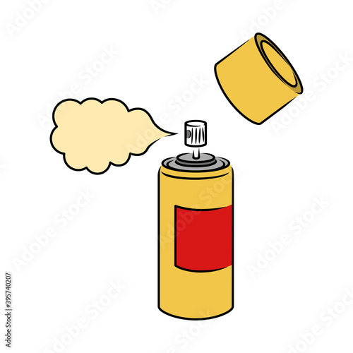 aerosol can with propane paint gas