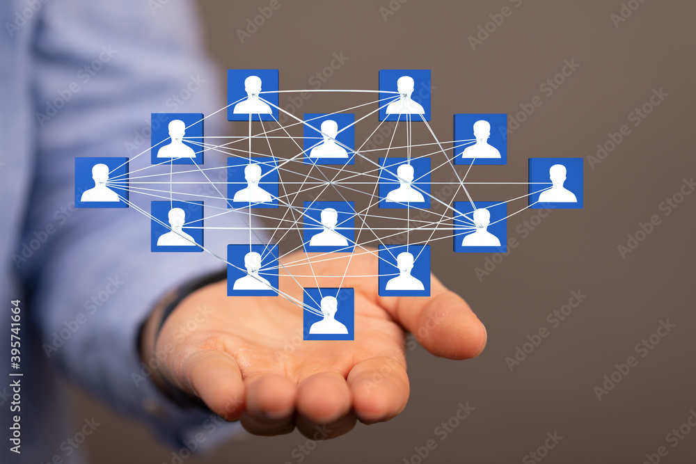 digital Business people silhouettes network team digital Business people silhouettes network team