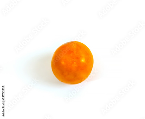photo persimmon on a white background close up