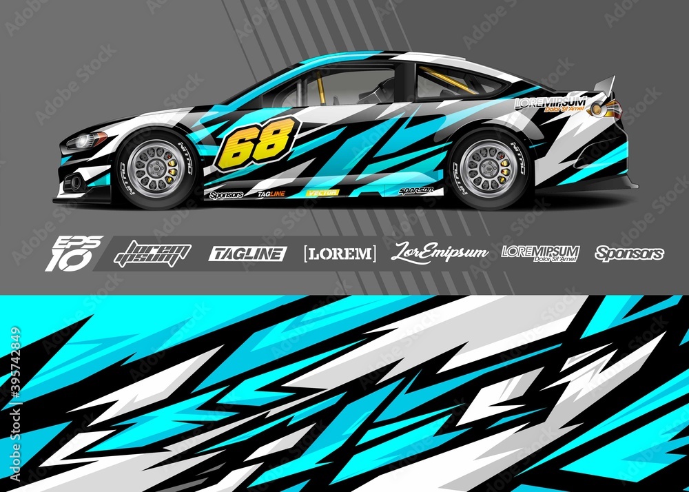 Car wrap decal designs. Abstract racing and sport background for racing livery or daily use car vinyl sticker.
Car wrap decal designs. Abstract racing and sport background for racing livery or daily use car vinyl sticker.