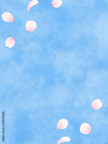 桜の花びら舞う空の水彩タッチ背景素材 縦 Ilustracion De Stock Adobe Stock 桜の花びら舞う空の水彩タッチ背景素材 縦 Ilustracion De Stock Adobe Stock