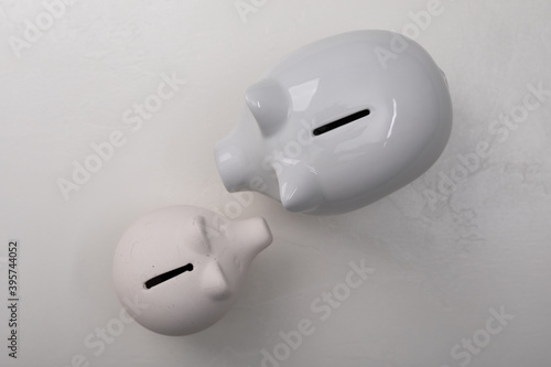 white money box pig piggybank