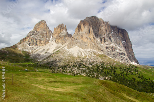 landscape forest in trentino with dolomiti mountain