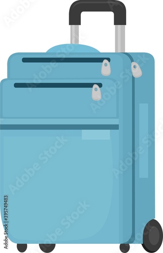 Vector illustration of a suitcase emoticon