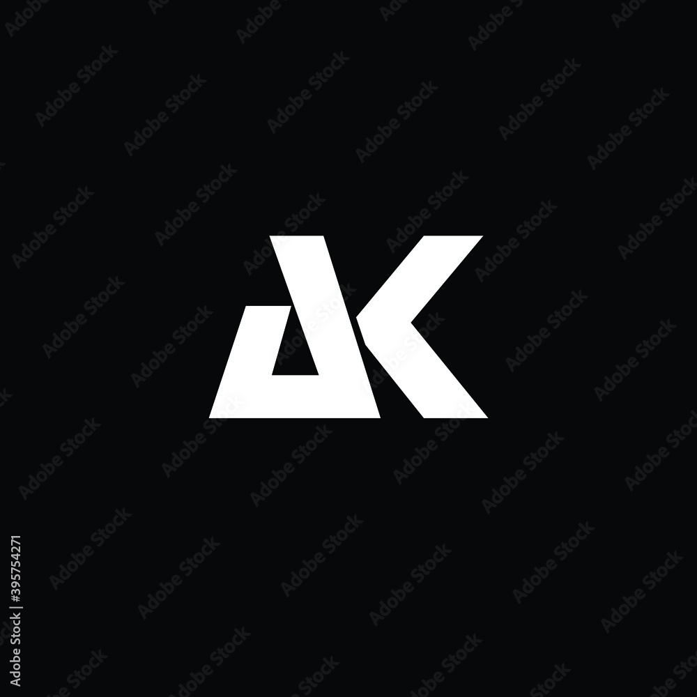 Creative Professional Trendy and Minimal AK Letters, Logo Design in Black and White Color, Initial Based Alphabet Icon Logo in Editable Vector Format Creative Professional Trendy and Minimal AK Letters, Logo Design in Black and White Color, Initial Based Alphabet Icon Logo in Editable Vector Format