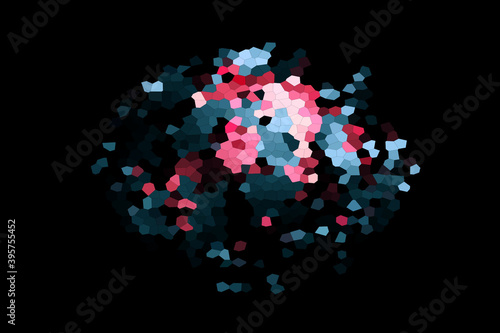 Abstract Cool Glowing Particles At Centre Mosaic Tiles Material Texture Wallpaper Background