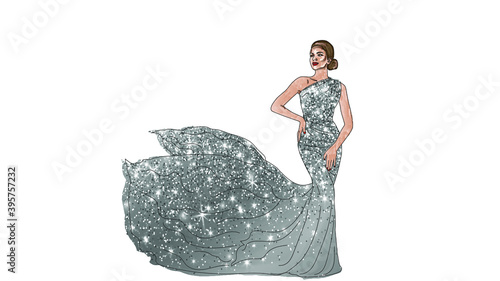 woman dress glitter