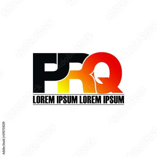 PRQ letter monogram logo design vector