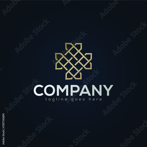 Vector Line Logo Design Creative Minimalism Logotype Icon Symbol