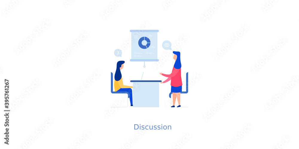 Teamwork Discussion Illustration Teamwork Discussion Illustration