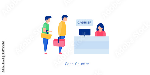 Cash Counter Vector 