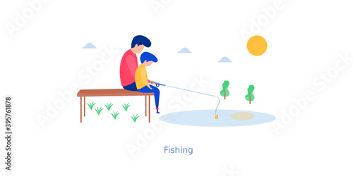 Fishing Flat Vector 