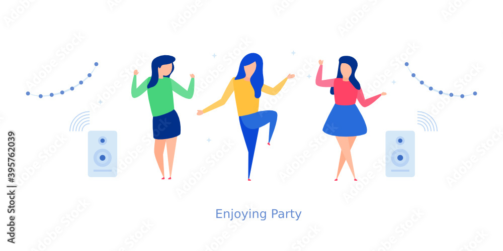 Enjoying Party Illustration Enjoying Party Illustration
