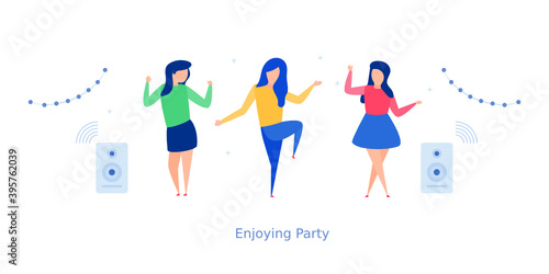 Enjoying Party Illustration 