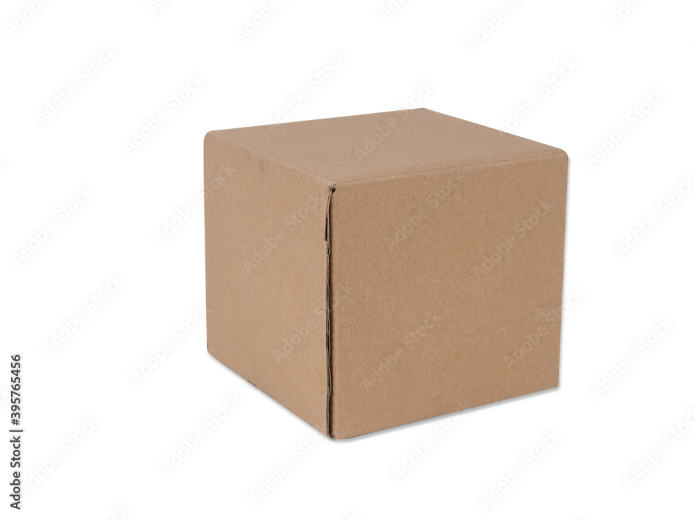 Blank Box Cardboard, box isolated on white background.
