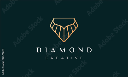diamond logo shaped simple and modern with luxury concept for business