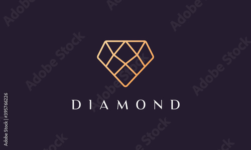 glamor diamond logo with simple and modern concept