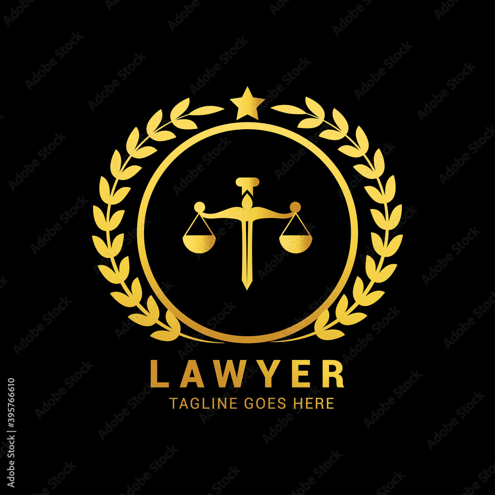 Justice legal logo icon vector template.