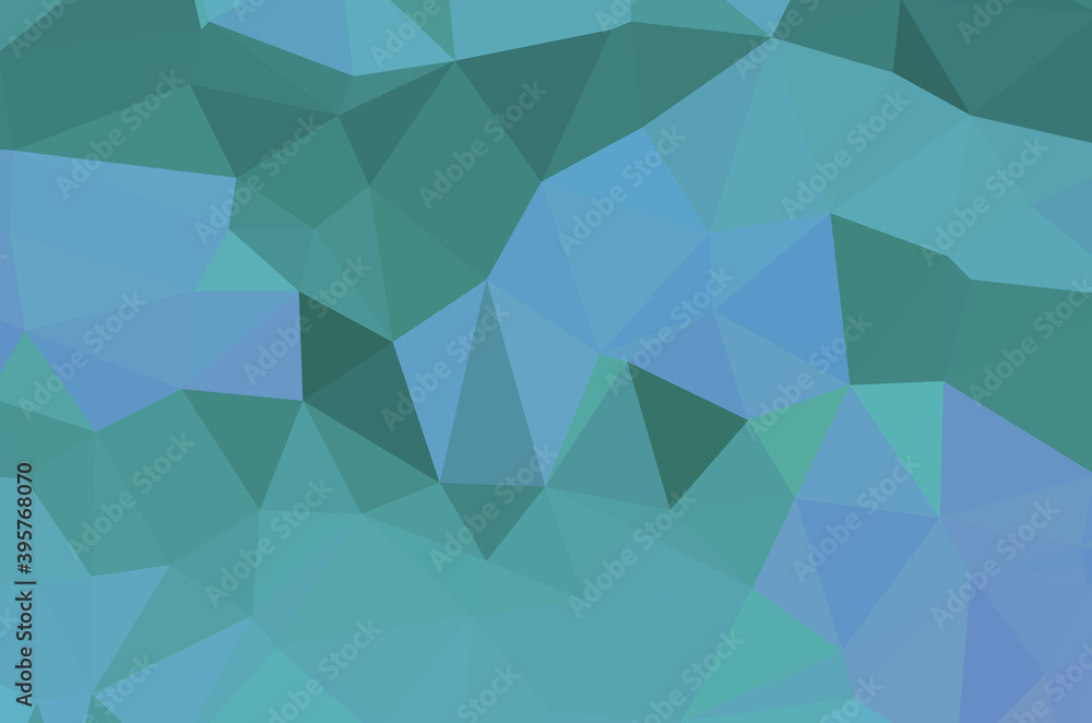 Obraz premium Blue vivid geometric polygonal abstract design background template
