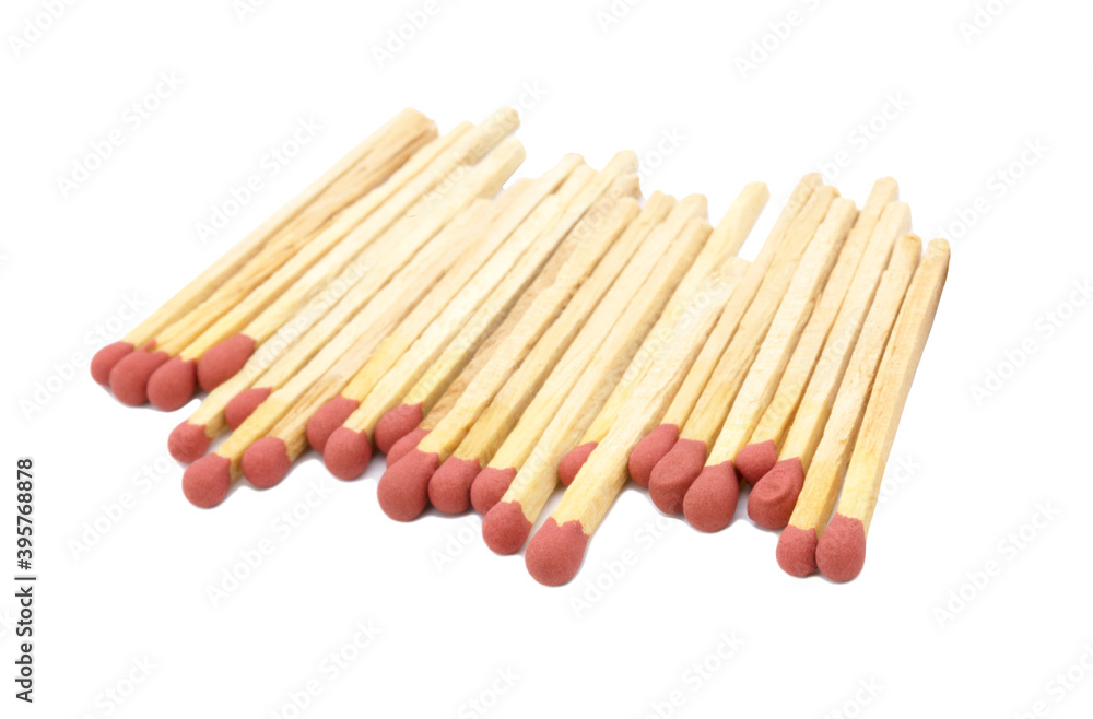 Red matches isolated on white background Red matches isolated on white background