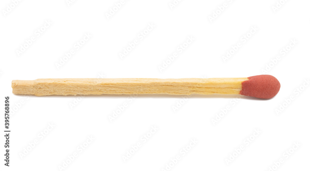 Red match isolated on white background Red match isolated on white background