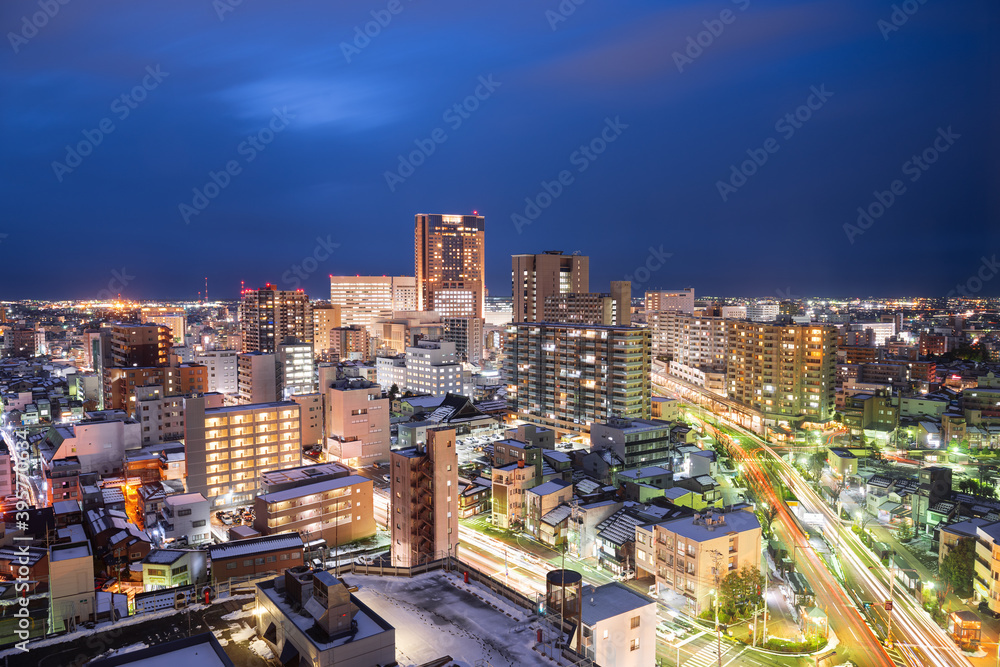 Kanazawa, Japan Downtown City Skyline