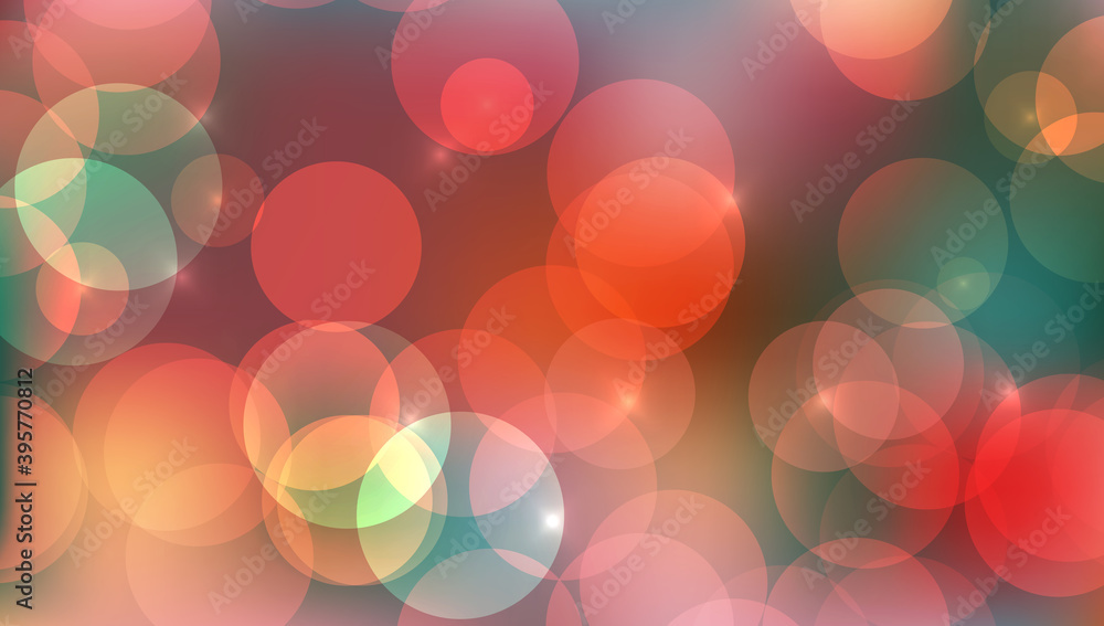 Vector background with colorful bokeh.