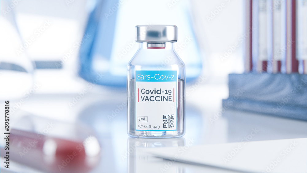 Impfstoff Corona, Sars-Cov-2, Covid-19 auf Labortisch