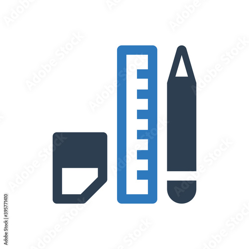 Geometry tool pencil and erase icon	