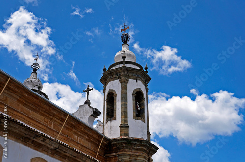 Tower of baroque church in Sao Joao del Rei, Minas Gerais, Brazil © Wagner Campelo