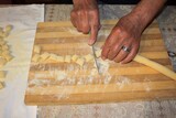 delicious and genuine homemade gnocchi with flour and potatoes - healthy and balanced diet - typical Italian dish of high quality - cooking