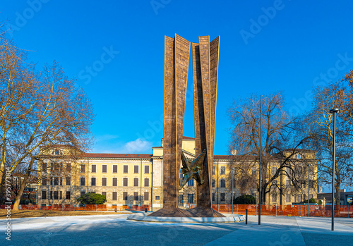 Piazzale Degli Alpini view in Bergamo City of Italy
 photo