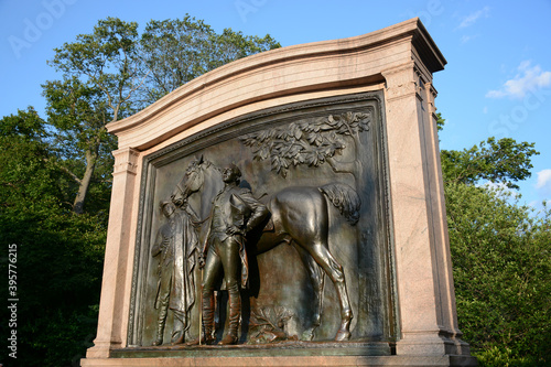 New York, NY, USA - JUNE 21, 2019: Entrance in Prospect park in Brooklyn