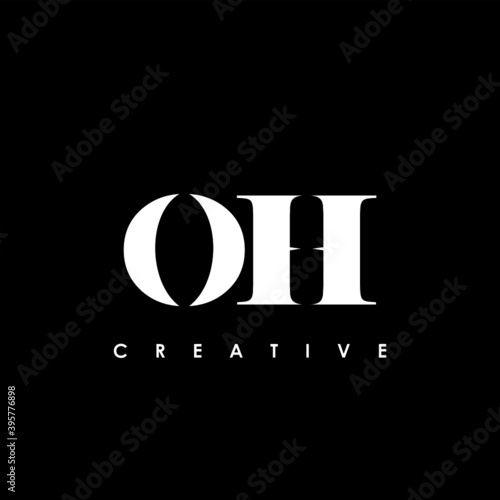 OH Letter Initial Logo Design Template Vector Illustration
