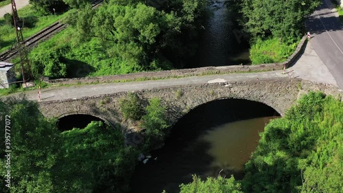 View of the historic bridge in Gelnica, Slovakia photo