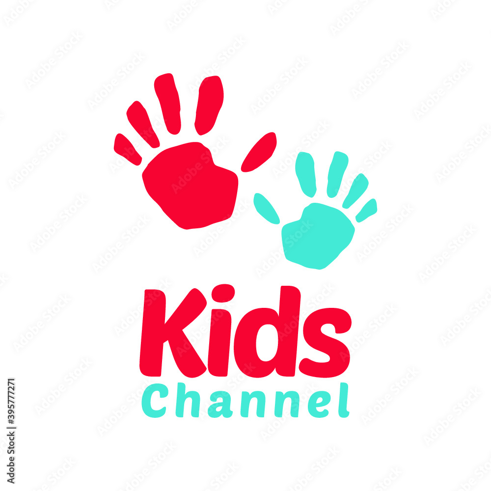 Fototapeta premium Kids Channel logo icon design template