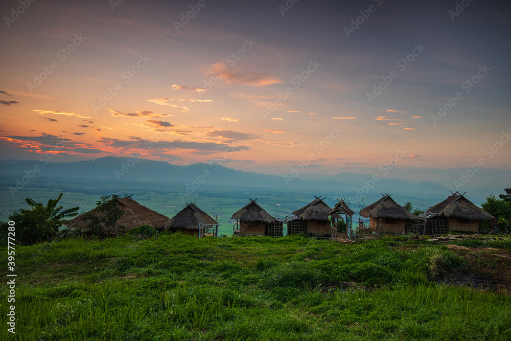 A hill tribe village on a high mountain in northern of Thailand. A hill tribe village on a high mountain in northern of Thailand.