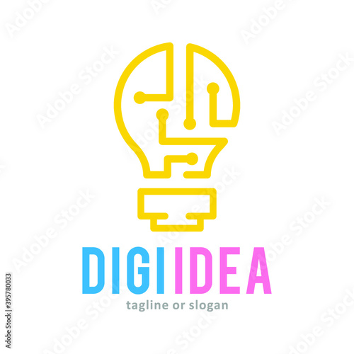 Lamp idea logo icon symbol design template