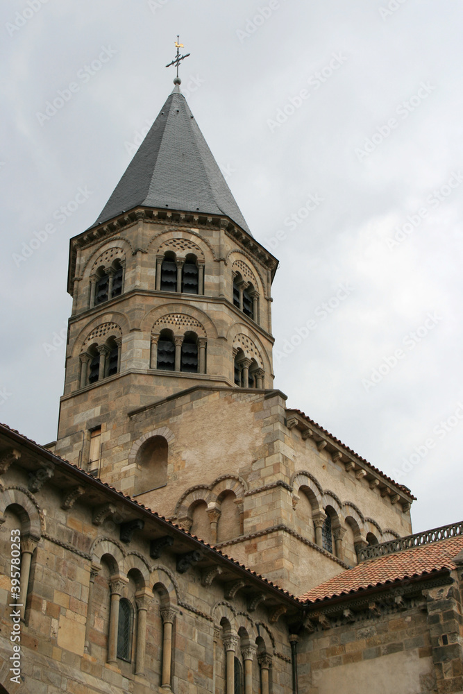 notre-dame-du-port basilica in clermont-ferrand in auvergne (france)