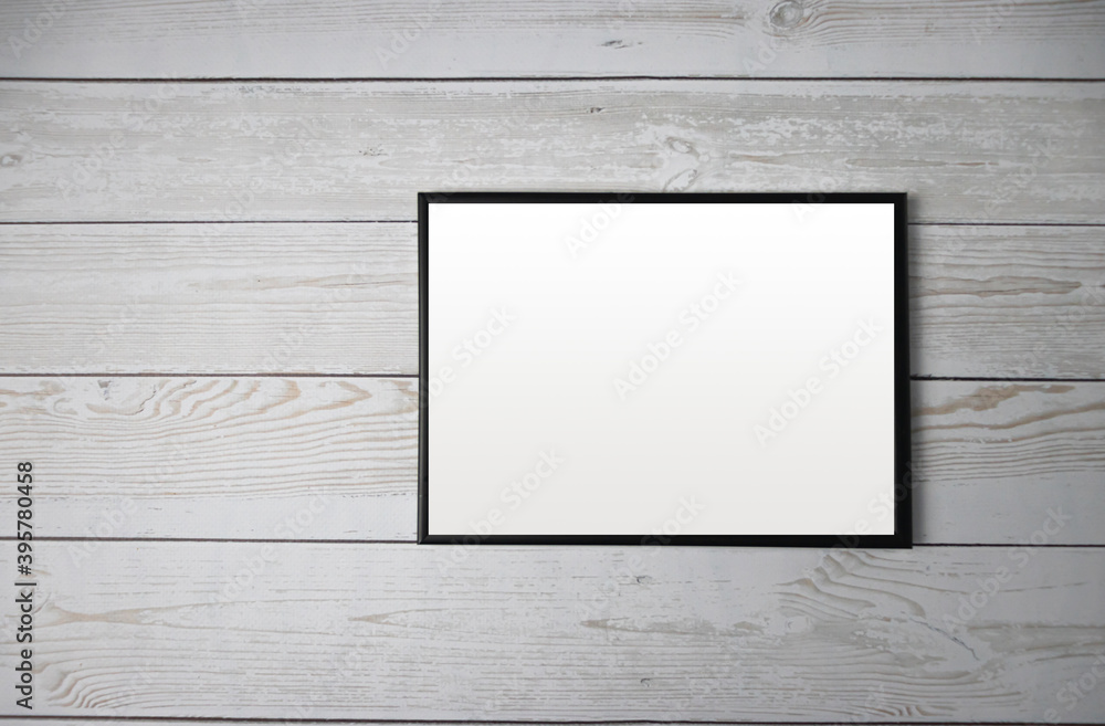 Mockup black frame photo on a wooden background top view. horizontal empty black wooden frame Mockup black frame photo on a wooden background top view. horizontal empty black wooden frame