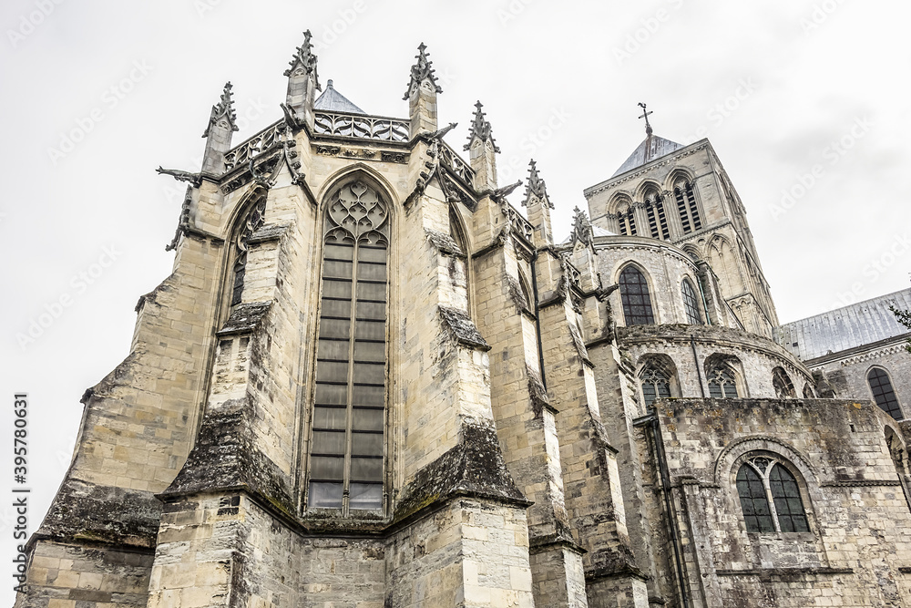 Norman Gothic style Church of the Trinity - former Fecamp abbey, built from 1175 to 1220. Fecamp, department of Seine-Maritime, Haute-Normandie region, France. 