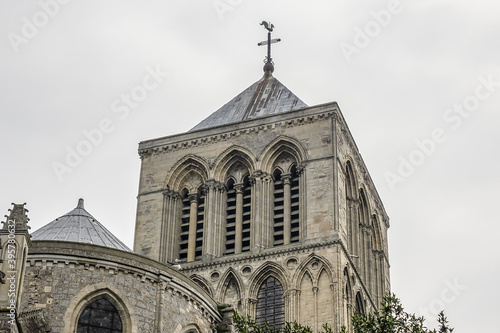 Norman Gothic style Church of the Trinity - former Fecamp abbey, built from 1175 to 1220. Fecamp, department of Seine-Maritime, Haute-Normandie region, France.  photo