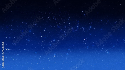 満天の星空　青のキラキラ背景