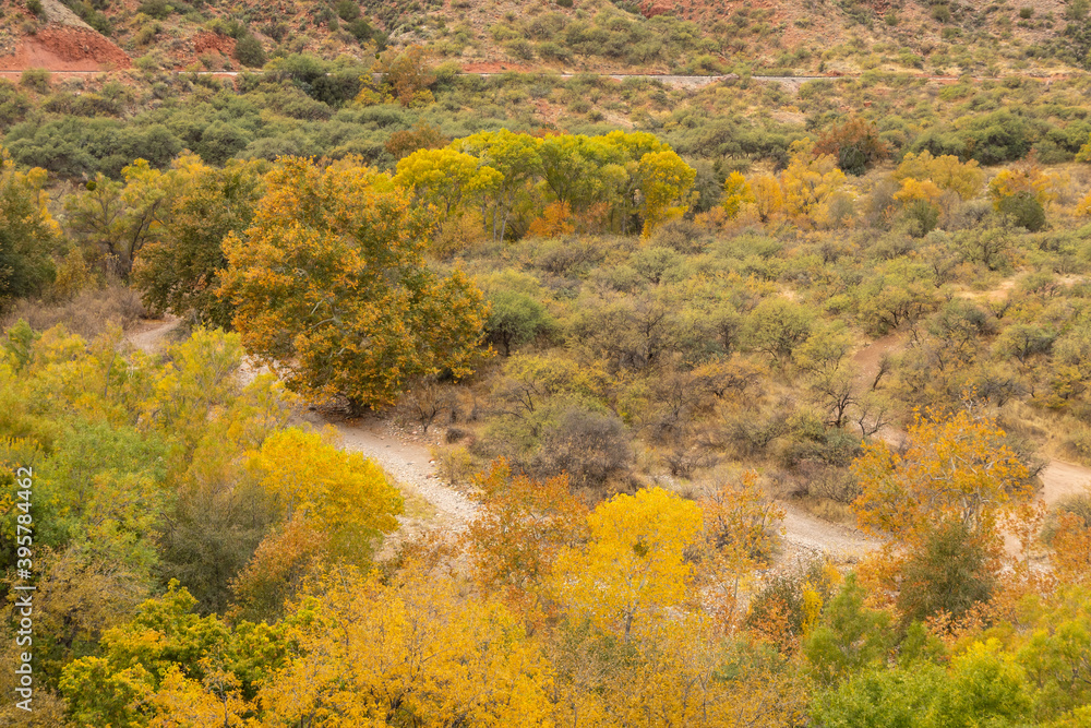 Fototapeta premium Scenic Verde River Canyon Arizona Landscape in Autumn