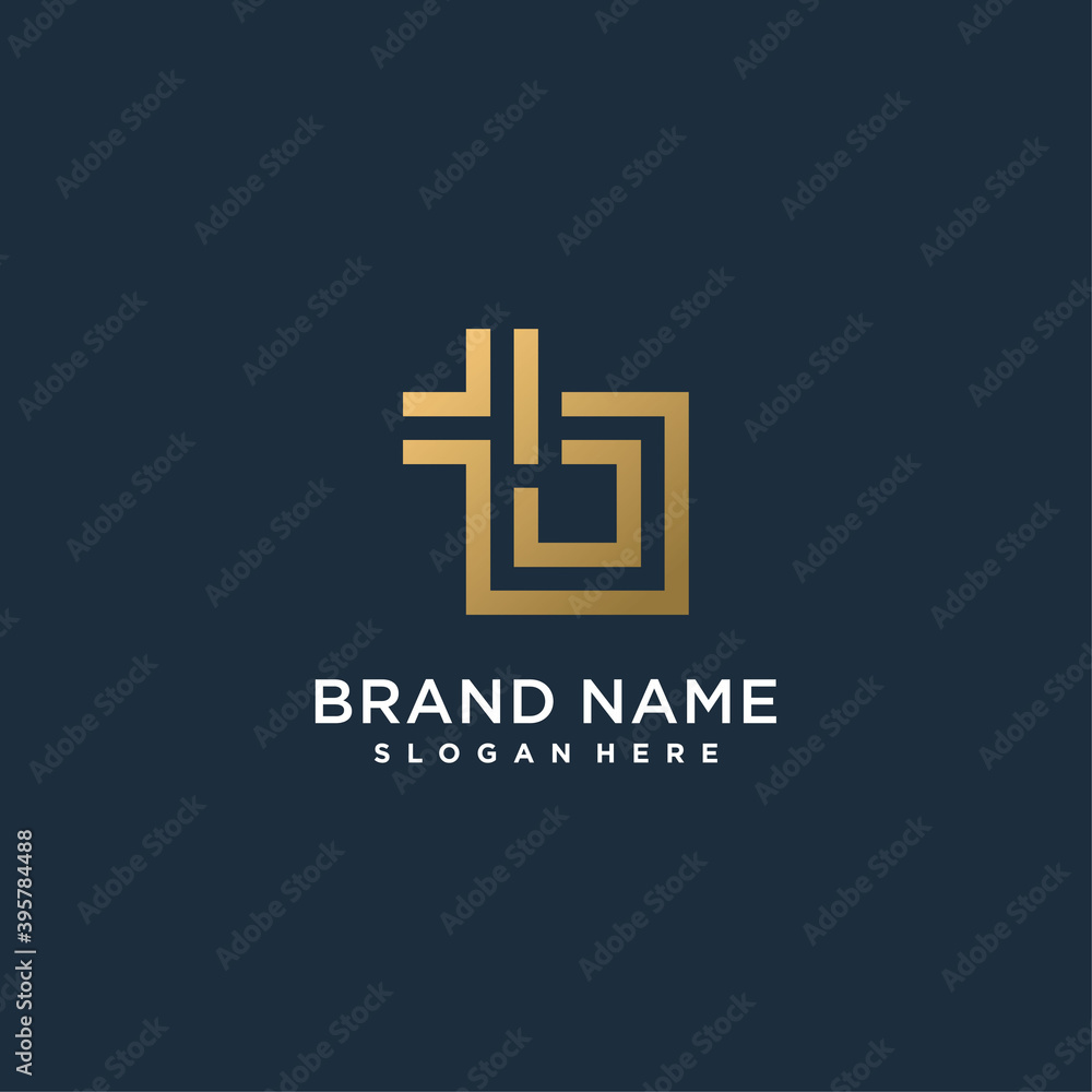Letter B logo with modern golden style for company Premium Vector part 5 Letter B logo with modern golden style for company Premium Vector part 5