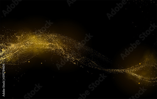Holiday Abstract shiny color gold design element