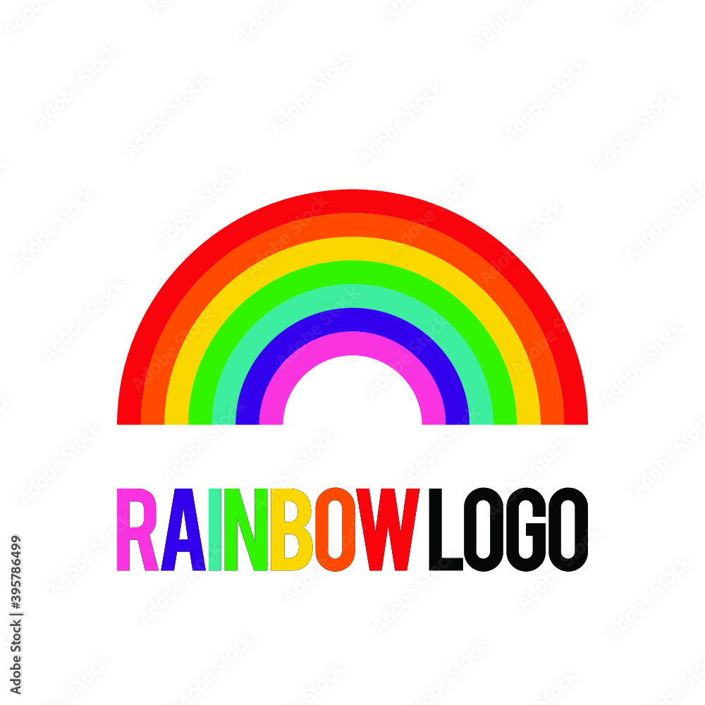 Fototapeta Szablon projektu symbolu logo w kolorze tęczy