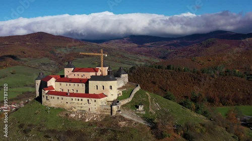 Wallpaper Mural Aerial view of Krasna Horka castle in Slovakia Torontodigital.ca