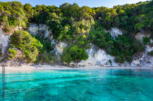 Fototapeta Naklejka Na Ścianę i Meble -  Blue Lagoon Βeach at mourtos Island - Syvota, Ionian Sea, Greece